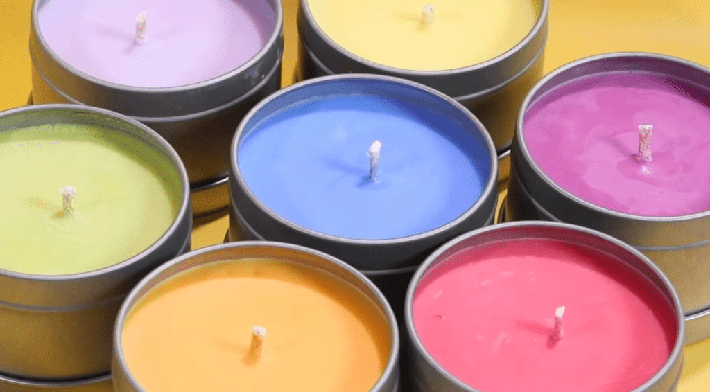 Candle Wax Mixing with Colorants