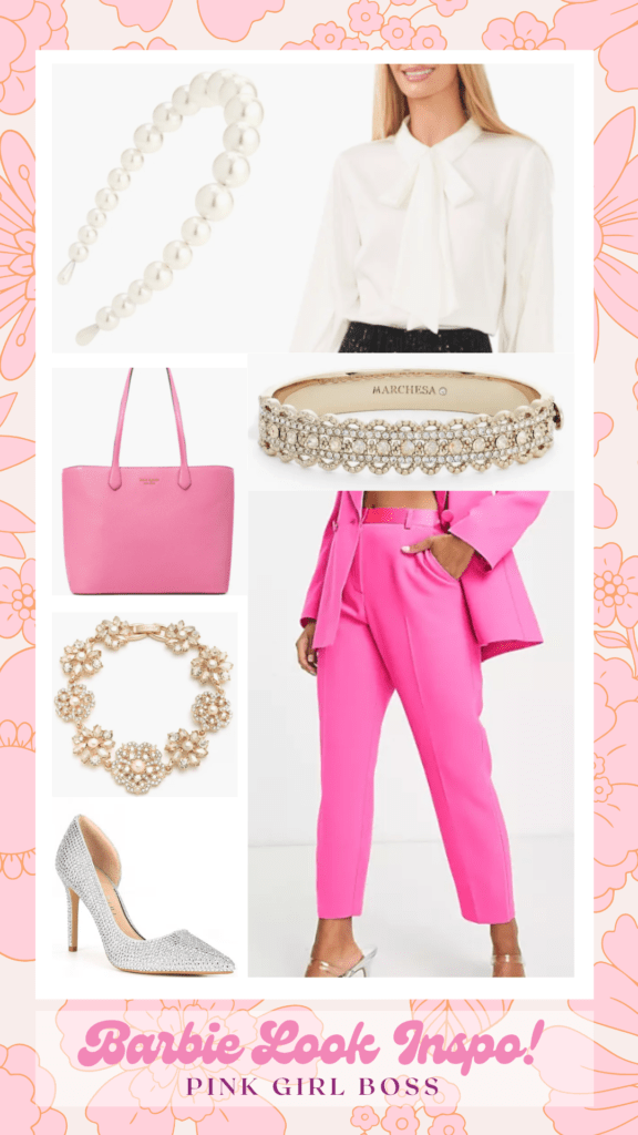 Barbie Movie Outfit Inspiration pink girl boss feminine chic