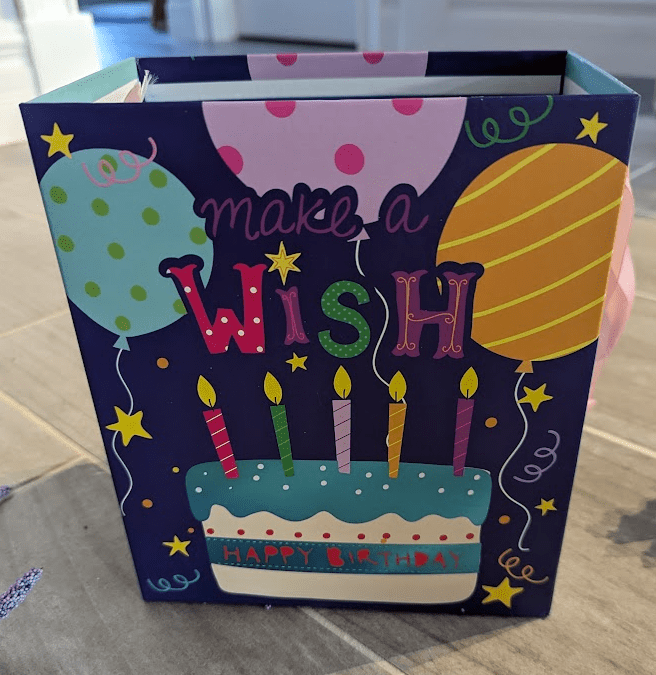 Gift Wrap birthday cardboard box Make A Wish